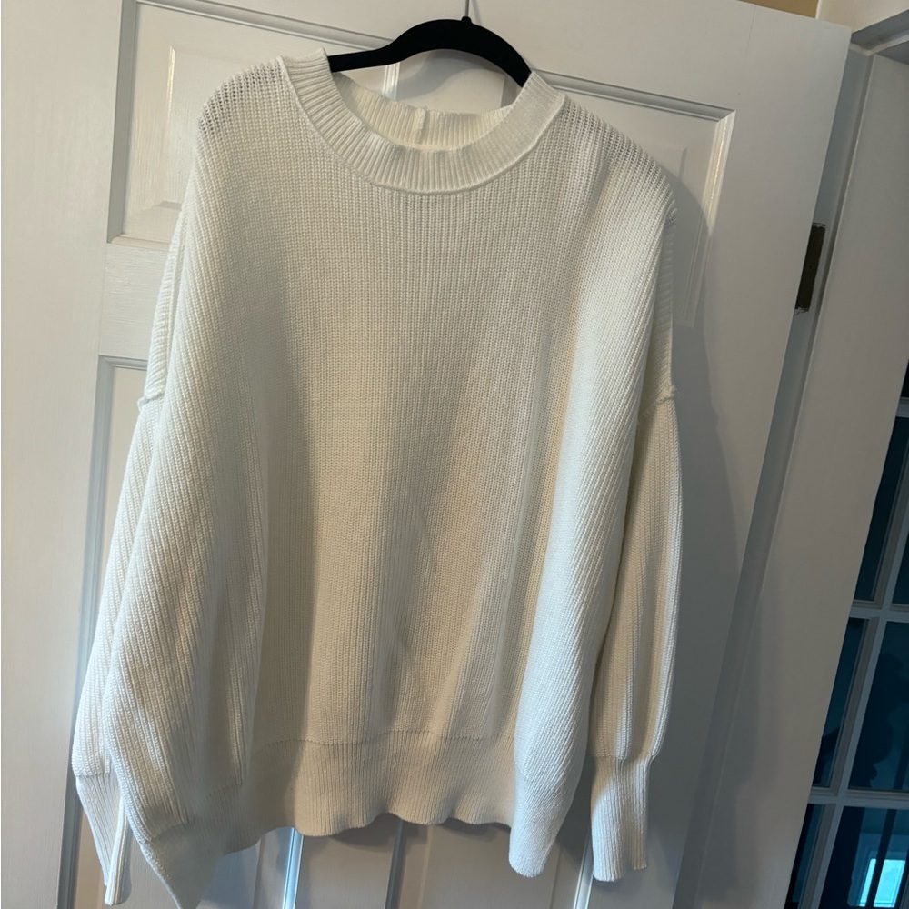 Aerie Beyond Sweater - White, Size L